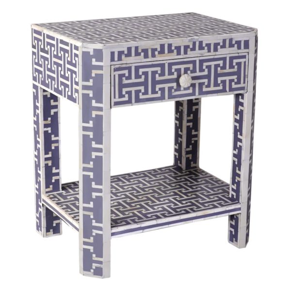 Aegean Bone Inlay Side Table - Image 3