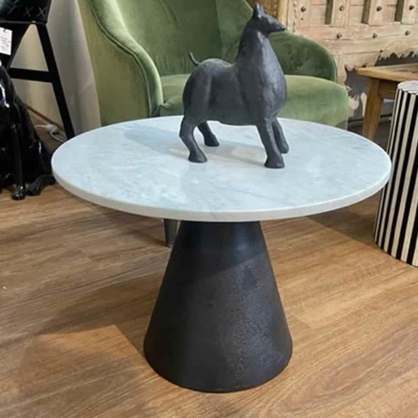 Round Marble Cone Base Coffee/Side Table