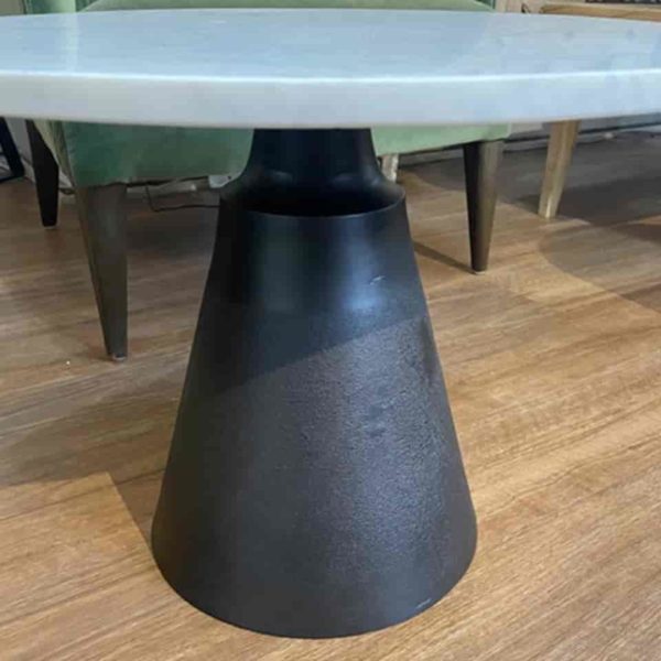 Round Marble Cone Base Coffee/Side Table - Image 3