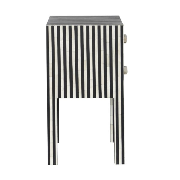 Coco Bone Inlay 2 Drawer Side Table - Image 4