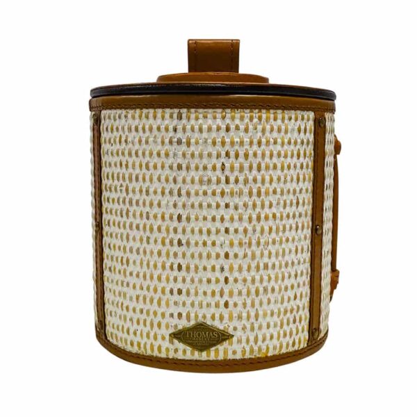 Cote De Corail Ice Bucket Rattan Leather