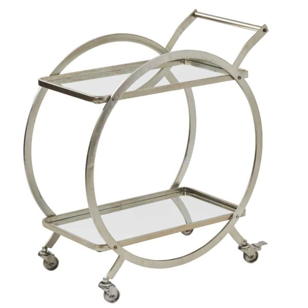Remy Bar Cart Satin Silver