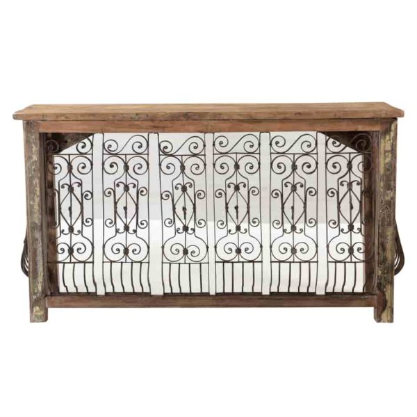 Cordoba Iron and Wood Console Table