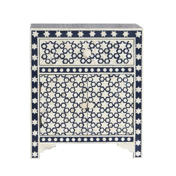 Stella Bone Inlay Bedside Table