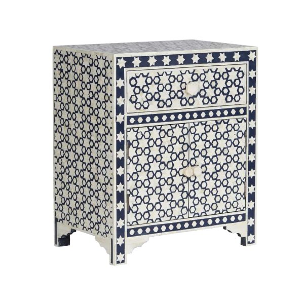 Stella Bone Inlay Bedside Table - Image 2