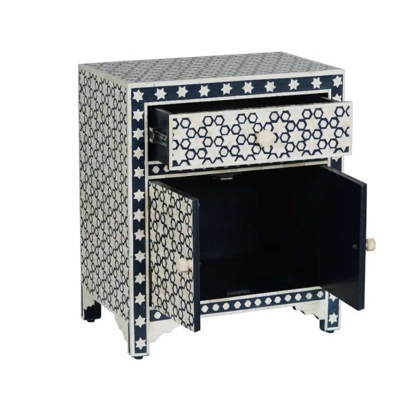 Stella Bone Inlay Bedside Table - Image 3