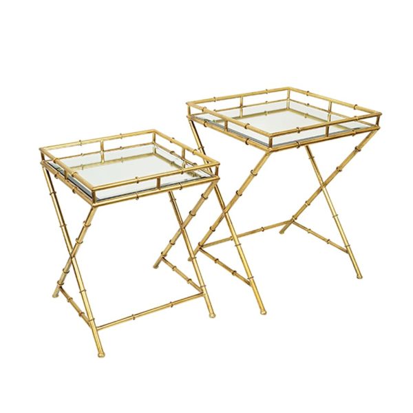 Rico Iron and Mirror side table L
